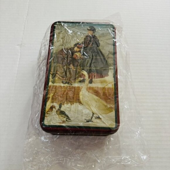 1992 House of Lloyd Tin Box Victorian Era Mother Goose & Ducks Winter Scene NEW! - Picture 12 of 12